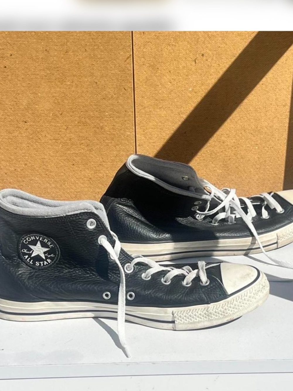 Converse Black and White, Chuck, Vintage, Y2k  High Top Leather Sneakers